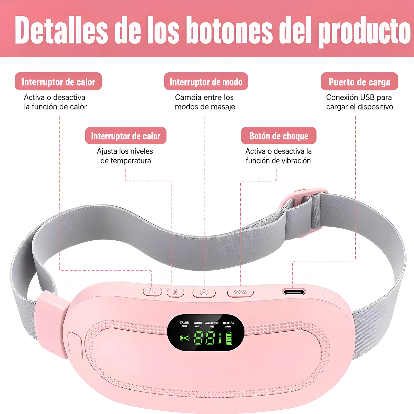 Cinturon Masajeador Menstrual