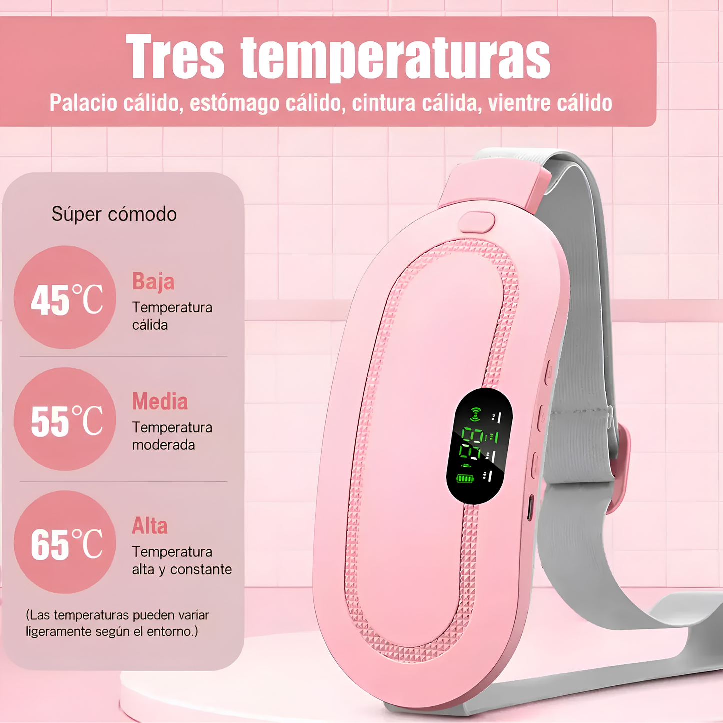 Cinturon Masajeador Menstrual